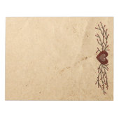 Primitive Country Heart Large Notepad Notizblock (Vorderseite)