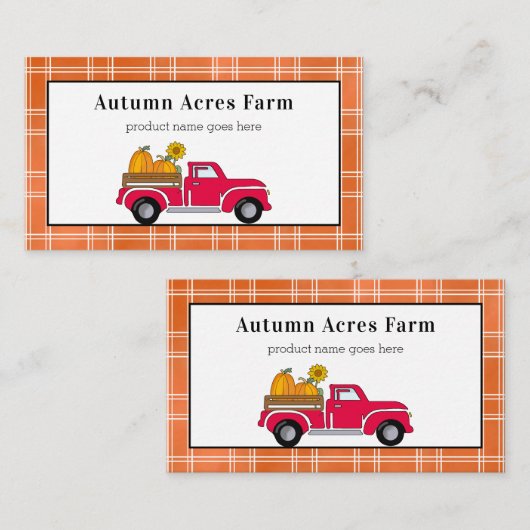 Primitive Country Herbst Farm Hang Tag (Vorne/Hinten)