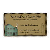 Primitive Country Saltbox House Checked Shipping (Vorne)