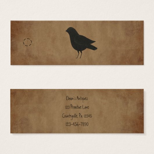Primitive Crow Hang Tag (Vorne & Hinten)