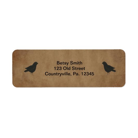 Primitive Crows Adressetikett (Vorne)