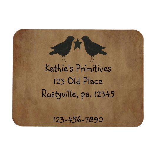 Primitive Crows Premium Magnet (Horizontal)