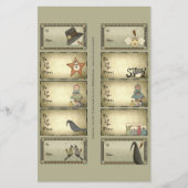 Primitive Dinge Geschenktasten auf einem Blatt - D (Vorne)