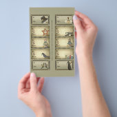 Primitive Dinge Geschenktasten auf einem Blatt - D (Handgriff)