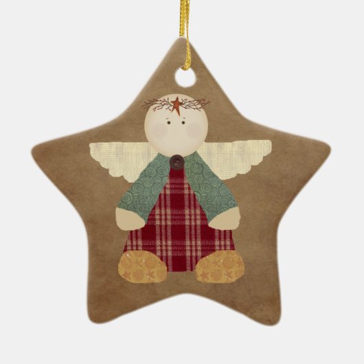 Primitive Engel-Ornament Keramikornament (Hinten)