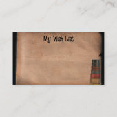 Primitive Ernte Custom Business Card Visitenkarte (Rückseite)