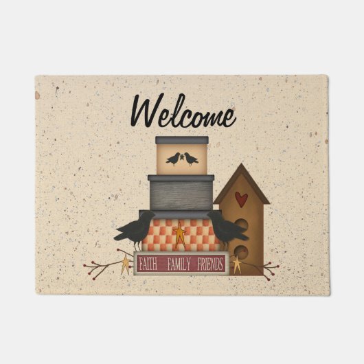 Primitive Faith Family Friends Door Mat Fußmatte (Vorderseite)