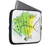 Primitive Fisch-Laptop-Tasche Laptopschutzhülle (Vorne Rechts)