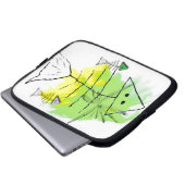 Primitive Fisch-Laptop-Tasche Laptopschutzhülle (Vorne Knopf)