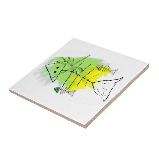 Primitive Fische Fliese (Seite)