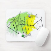 Primitive Fischmousepad Mousepad (Mit Mouse)