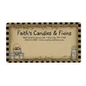 Primitive Fixins Rustic Kraft Shipping Label (Vorne)