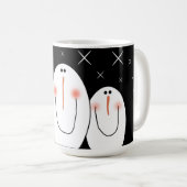Primitive Folk Art Snowman Kaffeetasse (VorderseiteRechts)