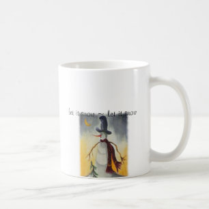 Primitive Folk Art Snowman Kaffeetasse