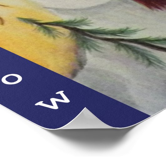 Primitive Folk Art Snowman Poster (Ecke)