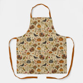 Primitive Folk Art Thanksgiving Schürze (Vorderseite)