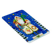 PRIMITIVE FOLKART BALTIMORE QUILT VATER CHRISTMAS MAGNET (Rechte Seite)