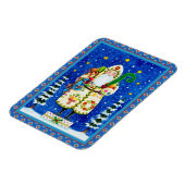 PRIMITIVE FOLKART BALTIMORE QUILT VATER CHRISTMAS MAGNET (Linke Seite)