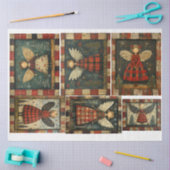 Primitive Folkart WeihnachtsAngels Seidenpapier (Basteln)