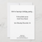 Primitive Folklorekunst Snowman Holiday Party Einladung (Rückseite)