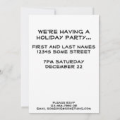 Primitive Folklorekunst Snowman Holiday Party Einladung (Rückseite)