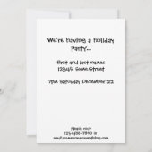 Primitive Folklorekunst Snowman Holiday Party Einladung (Rückseite)
