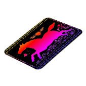 PRIMITIVE FOLKUNST, DIE DIE SILHOUETTE DER PFERDEQ MAGNET (Linke Seite)