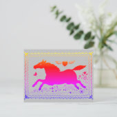 PRIMITIVE FOLKUNST, DIE DIE SILHOUETTE DER PFERDEQ POSTKARTE (Stehend Vorderseite)