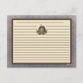 Primitive Gingerbrot Man Candy Canes Recipe Cards Postkarte (Rückseite)