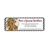 Primitive Gingerbrot Man gibt Adresse Etikett zurü (Vorne)