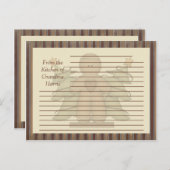 Primitive Gingerbrot Man Recipe Cards Postkarte (Vorne/Hinten)