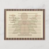Primitive Gingerbrot Man Recipe Cards Postkarte (Vorderseite)