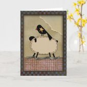 Primitive Grußkarte Karte (Gelbe Blume)