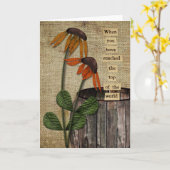 Primitive Grußkarte Karte (Gelbe Blume)