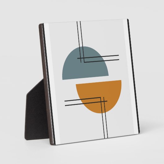 Primitive Halbkreise Wandkunst Fotoplatte (Vorderseite)