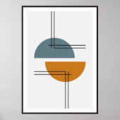 Primitive Halbkreise Wandkunst Poster (Vorne)