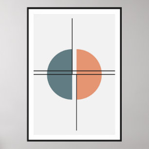 Primitive Halbkreise Wandkunst Poster