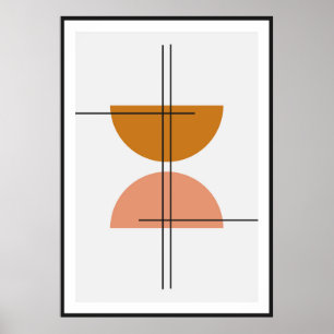 Primitive Halbkreise Wandkunst Poster