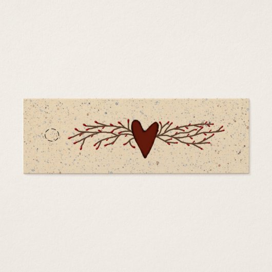 Primitive Heart Skinny Hang Tag (Vorderseite)