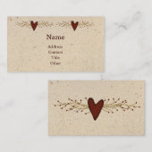 Primitive Herzkarte Visitenkarte (Vorne/Hinten)