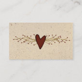 Primitive Herzkarte Visitenkarte (Rückseite)