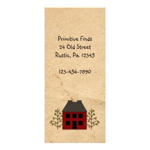 Primitive House Rack Card Book Mark Werbekarte
