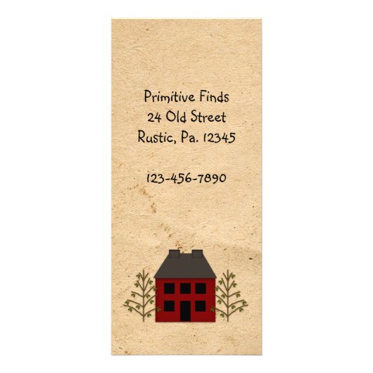 Primitive House Rack Card Book Mark Werbekarte (Vorne)