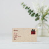 Primitive House-Visitenkarte Visitenkarte (Stehend Vorderseite)