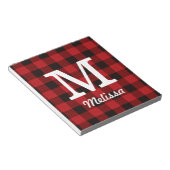 Primitive Hütte Roter Büffel Karierter Lumberjack Notizblock (angewinkelt)