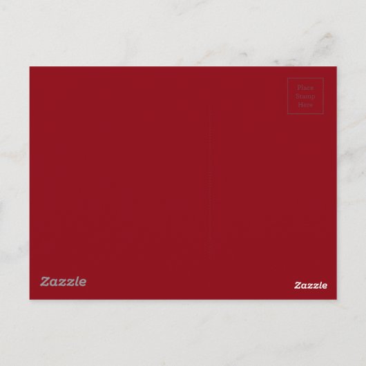 Primitive Hütte Roter Büffel Karierter Lumberjack Postkarte (Rückseite)