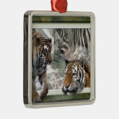 Primitive Jungle Weihnachten Silbernes Ornament (Rechts)