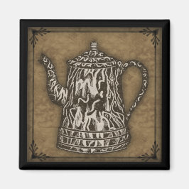 Primitive Kaffeemaschine. Magnet