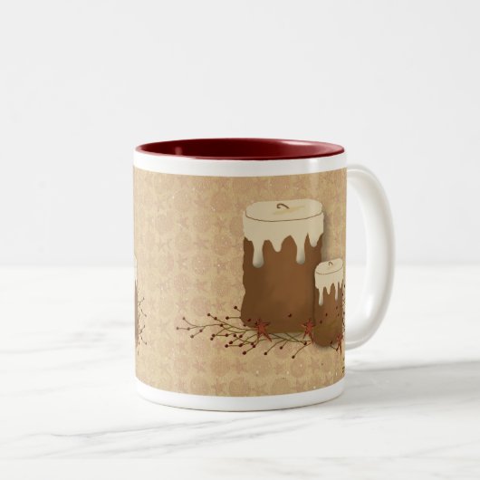 Primitive Kerzen-Tasse Zweifarbige Tasse (VorderseiteRechts)