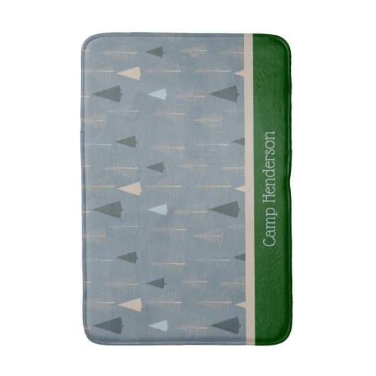 Primitive Kiefern auf Grau Badematte (Vorderseite Vertikal)